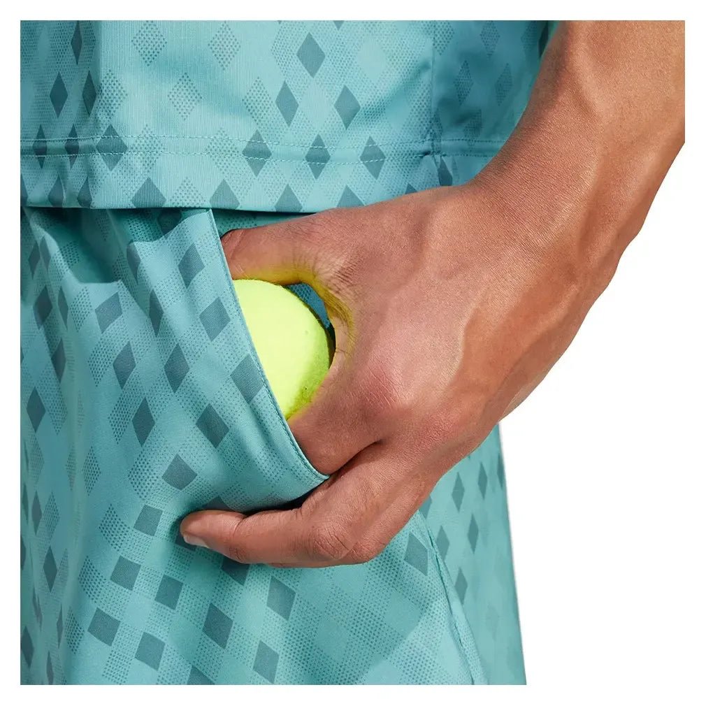 Men's Club Graphic 9 Inch Tennis Short Powder and Preloved TealTienda Tennis