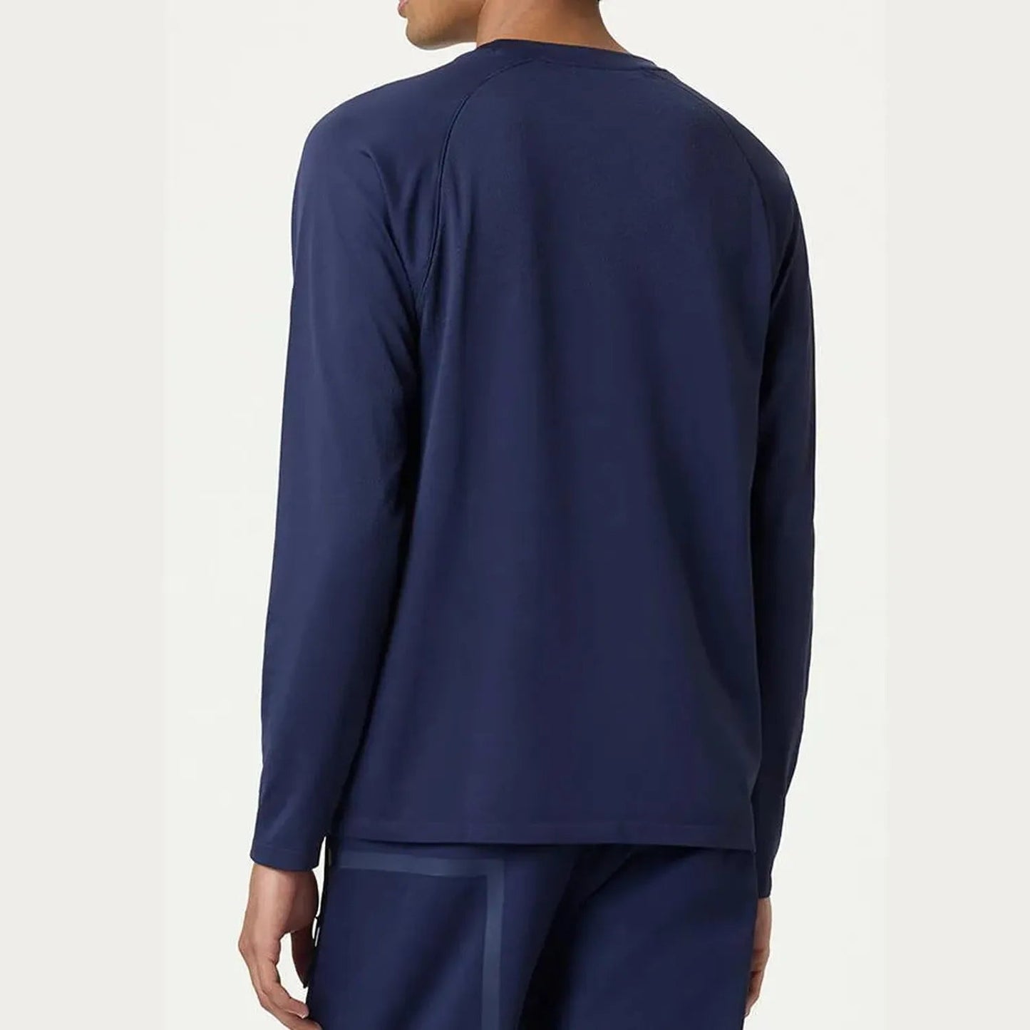 Mens Lucky Ace Seamless Long Sleeve Tennis Top FILA NavyTienda Tennis
