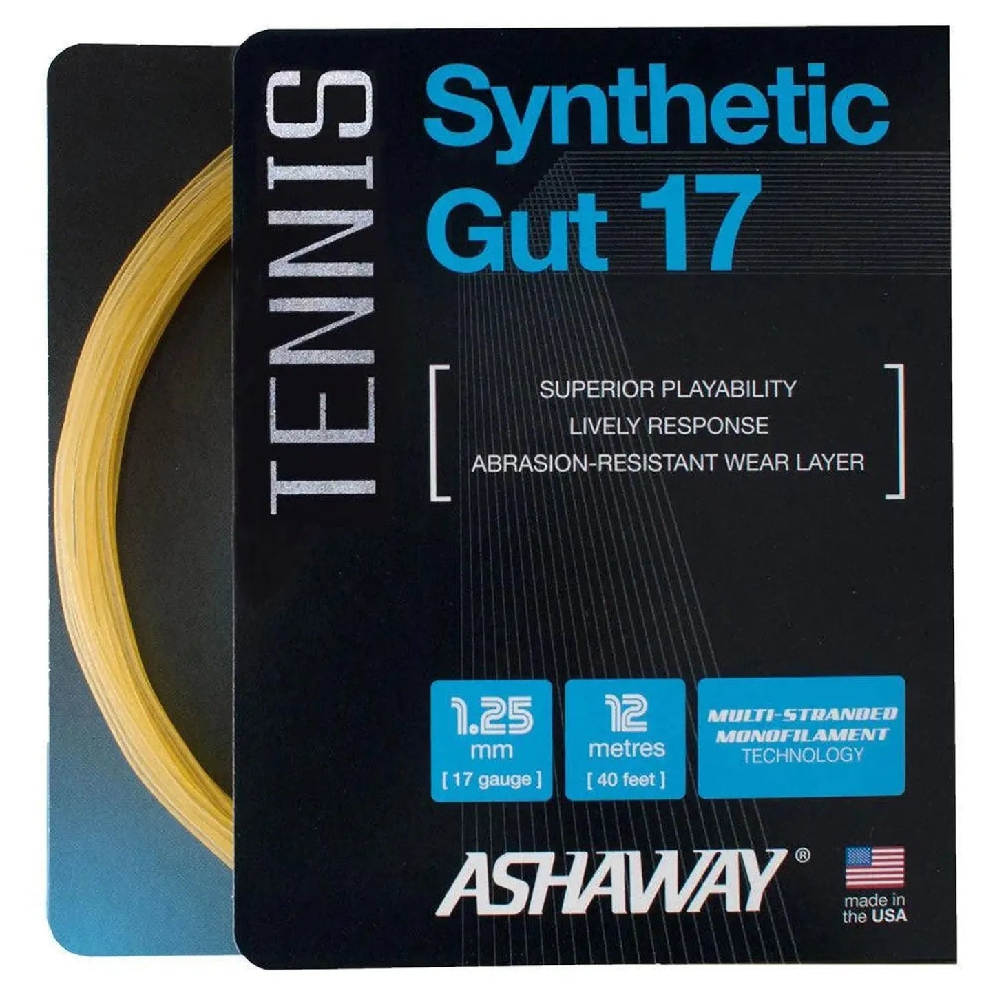 Synthetic Gut 17G Tennis String GoldTienda Tennis