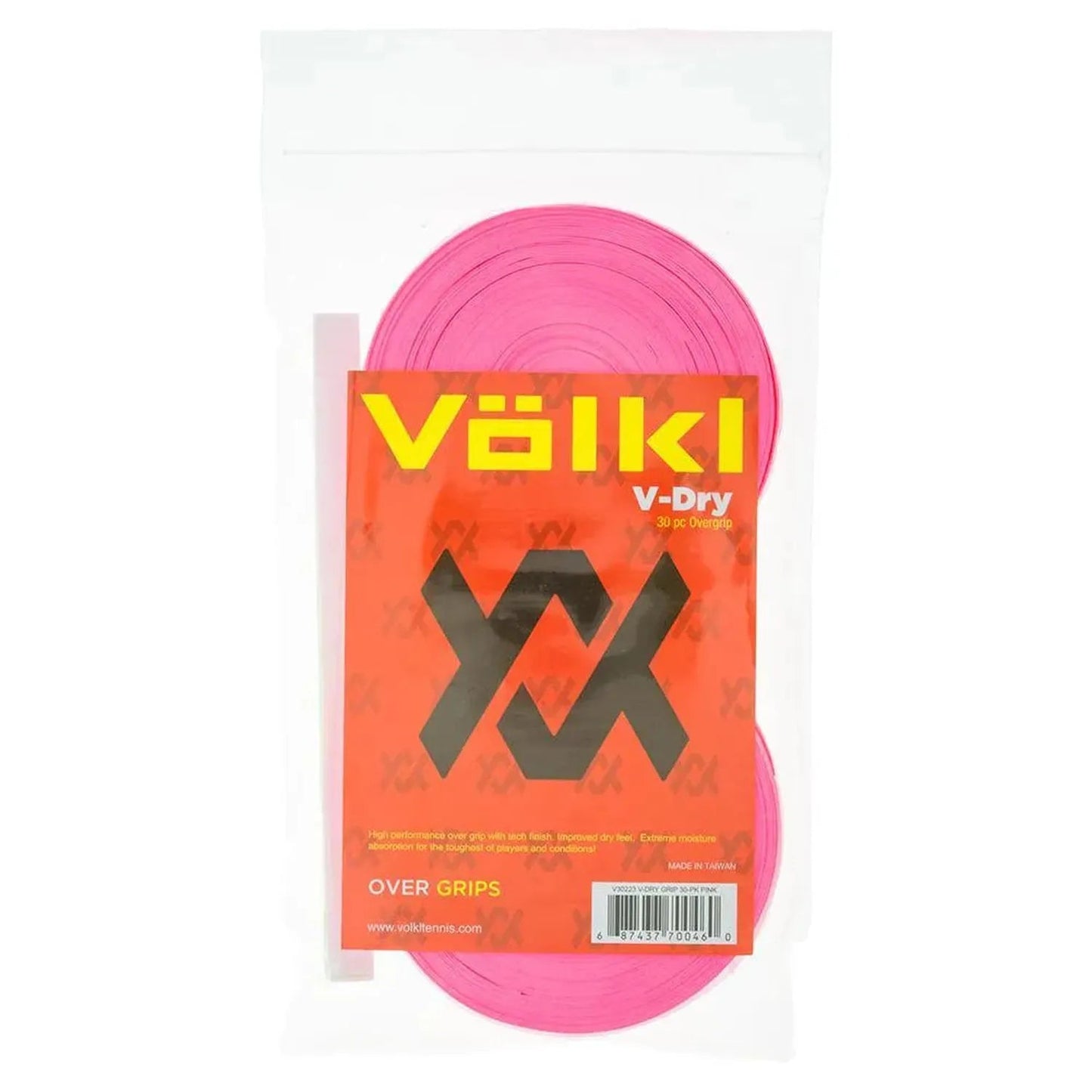 V - Dry Tennis Overgrip 30 Pack PinkTienda Tennis