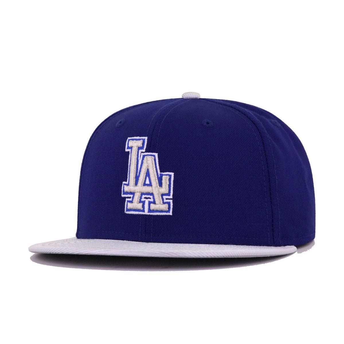 Los Angeles Dodgers Dark Royal Blue Metallic Silver Cooperstown AC New Era 59Fifty Fitted