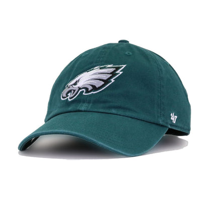 Philadelphia Eagles Pine Needle Green 47 Brand Clean Up Dad Hat