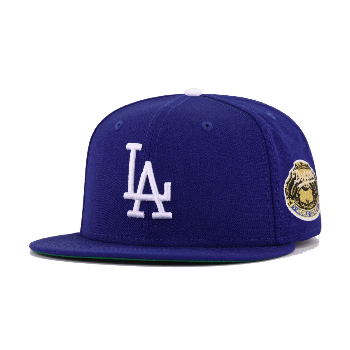 Los Angeles Dodgers Dark Royal Blue 1963 World Series Cooperstown Green Bottom New Era 59Fifty Fitted