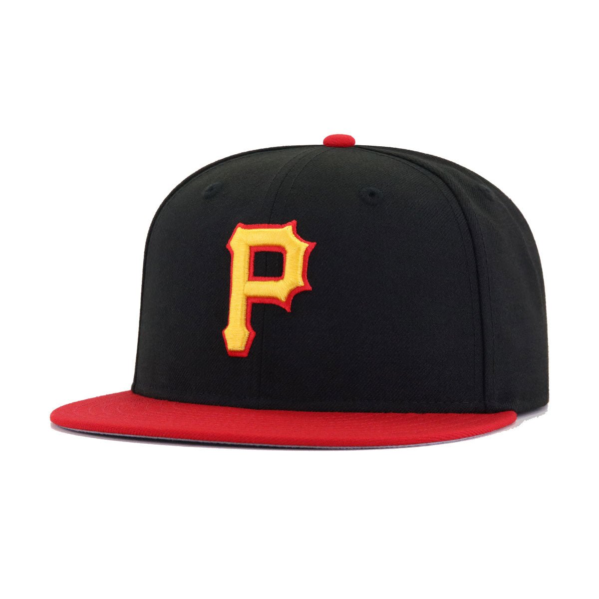 Pittsburgh Pirates Black Scarlet Cooperstown AC New Era 59Fifty Fitted