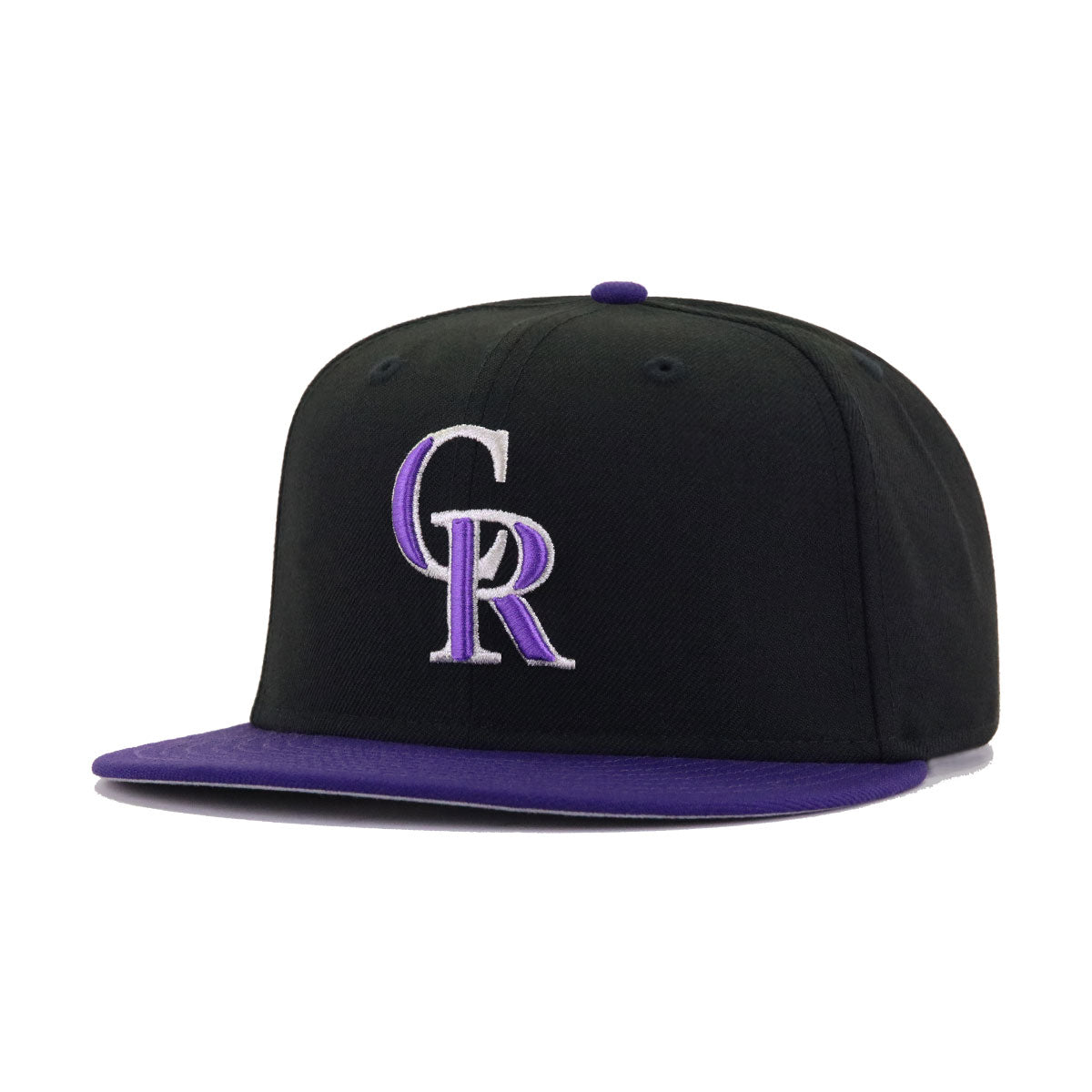 Colorado Rockies Black Purple Cooperstown AC New Era 59Fifty Fitted