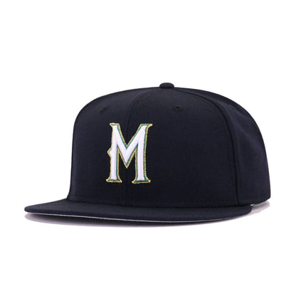Milwaukee Brewers Navy White Cooperstown AC New Era 59Fifty Fitted