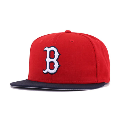 Boston Red Sox Scarlet Navy Cooperstown AC New Era 59Fifty Fitted