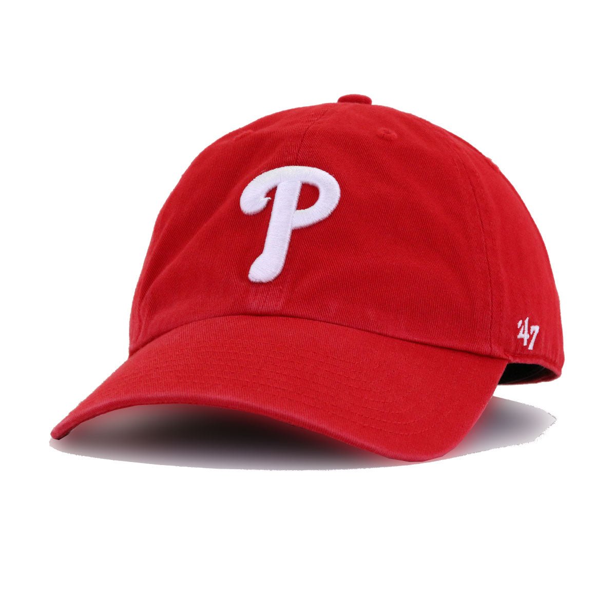 Philadelphia Phillies Scarlet 47 Brand Clean Up Dad Hat
