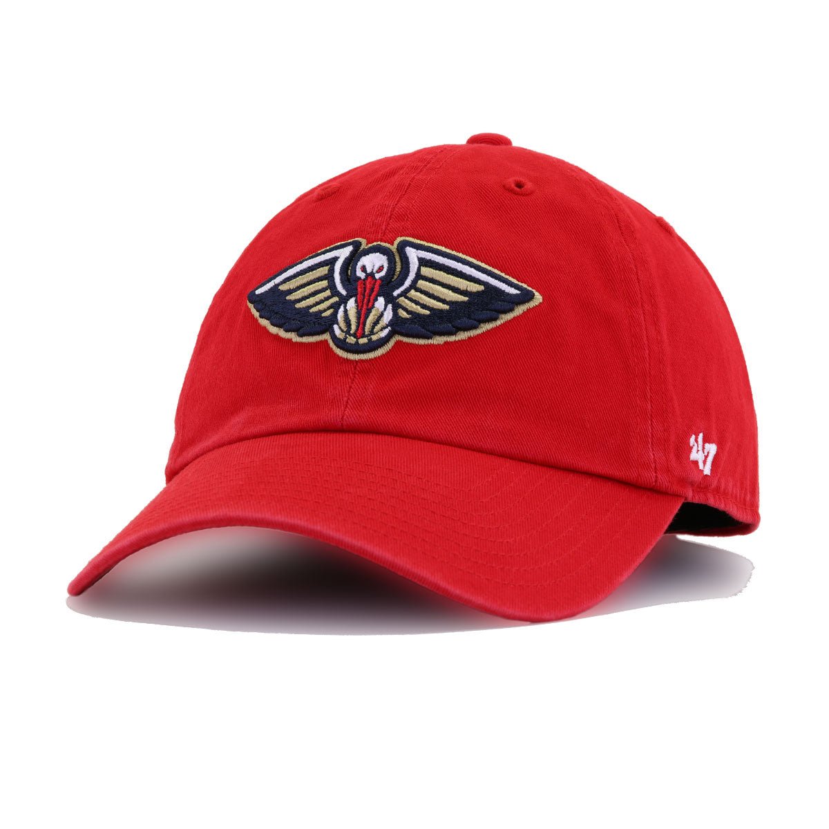 New Orleans Pelicans Scarlet 47 Brand Clean Up Dad Hat