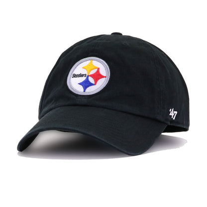 Pittsburgh Steelers Black 47 Brand Clean Up Dad Hat