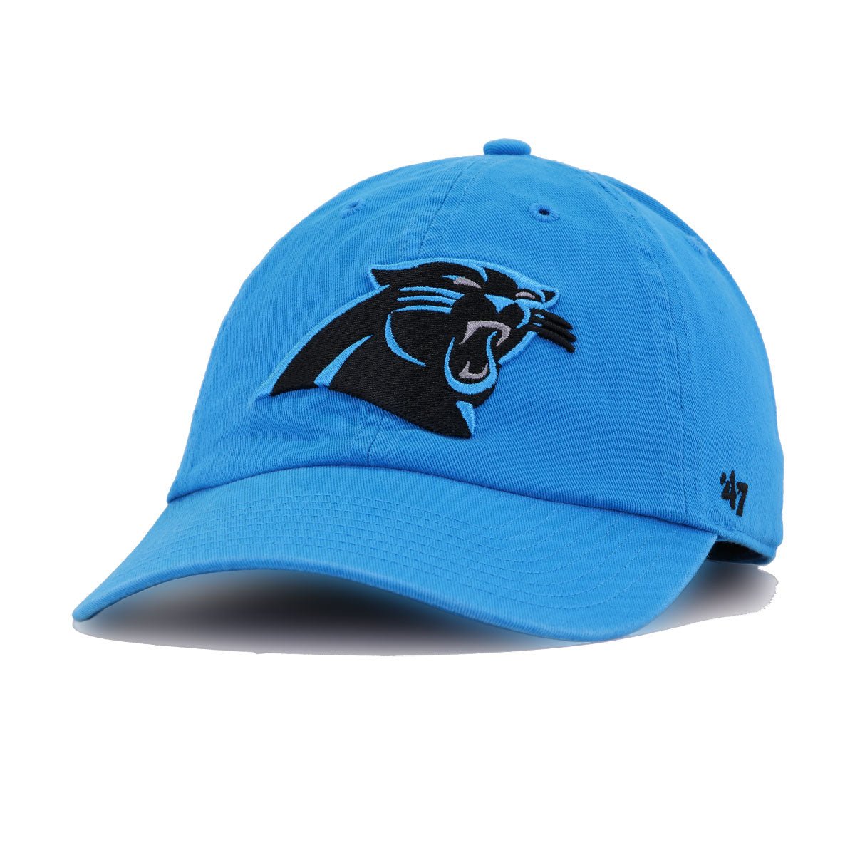 Carolina Panthers Sunwash Blue 47 Brand Clean Up Dad Hat