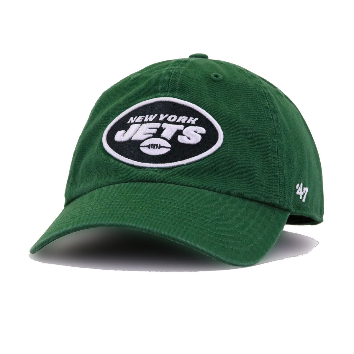 New York Jets Cilantro Green 47 Brand Clean Up Dad Hat