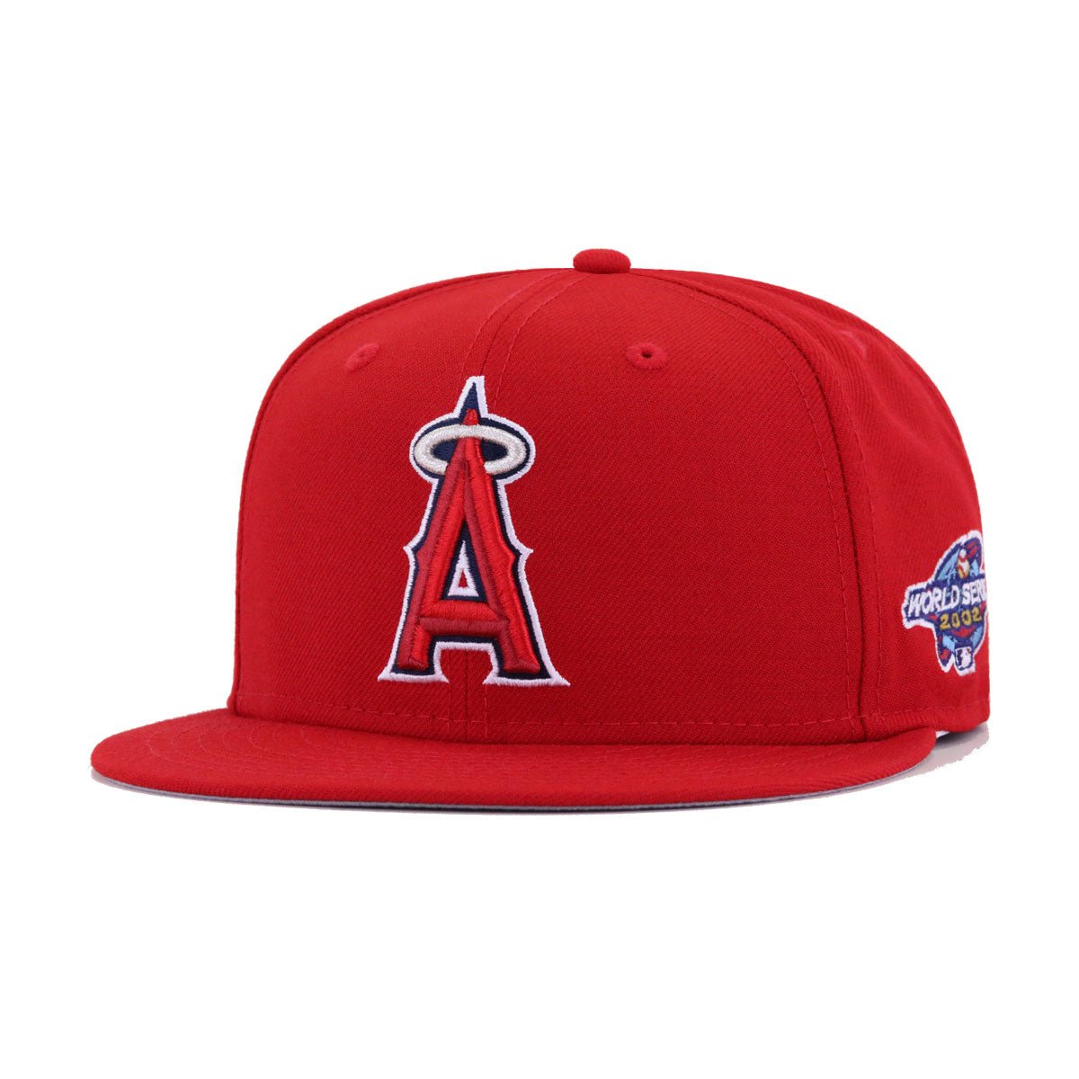 Los Angeles Angels Scarlet 2002 World Series Cooperstown New Era 59Fifty Fitted