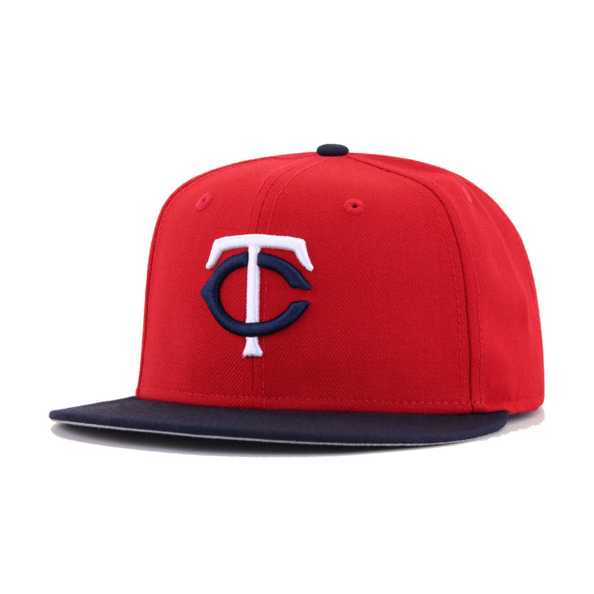 Minnesota Twins Scarlet Navy Cooperstown AC New Era 59Fifty Fitted