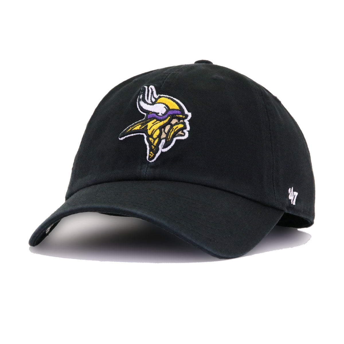 Minnesota Vikings Black 47 Brand Clean Up Dad Hat