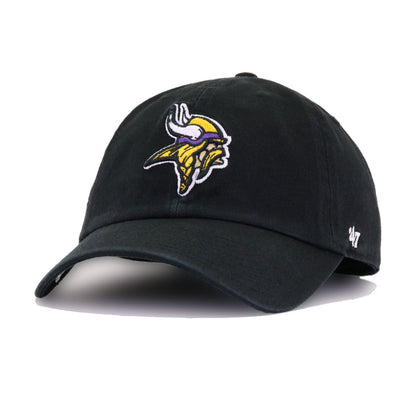 Minnesota Vikings Black 47 Brand Clean Up Dad Hat