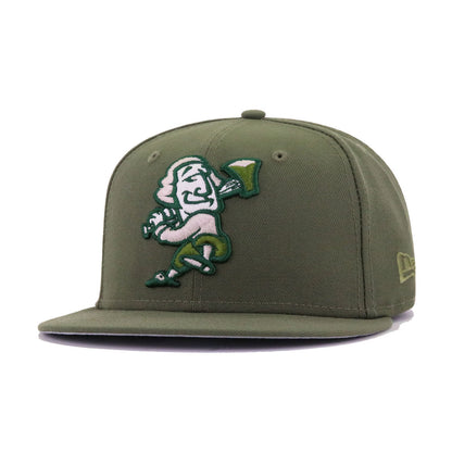 Fredericksburg Nationals New Olive OLD MONEY New Era 59Fifty Fitted