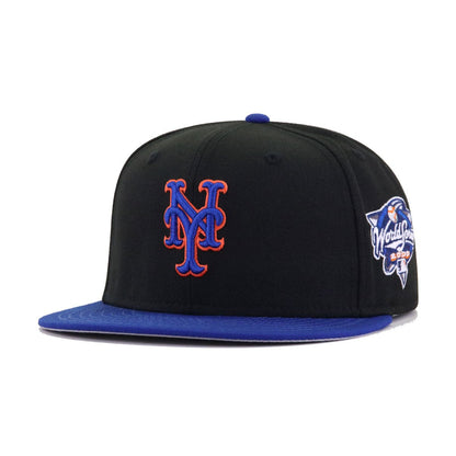 New York Mets Black Light Royal Blue 2000 World Series Cooperstown New Era 59Fifty Fitted