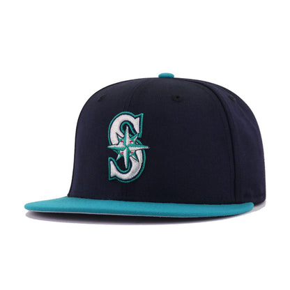 Seattle Mariners Navy Northwest Green Cooperstown AC New Era 59Fifty Fitted
