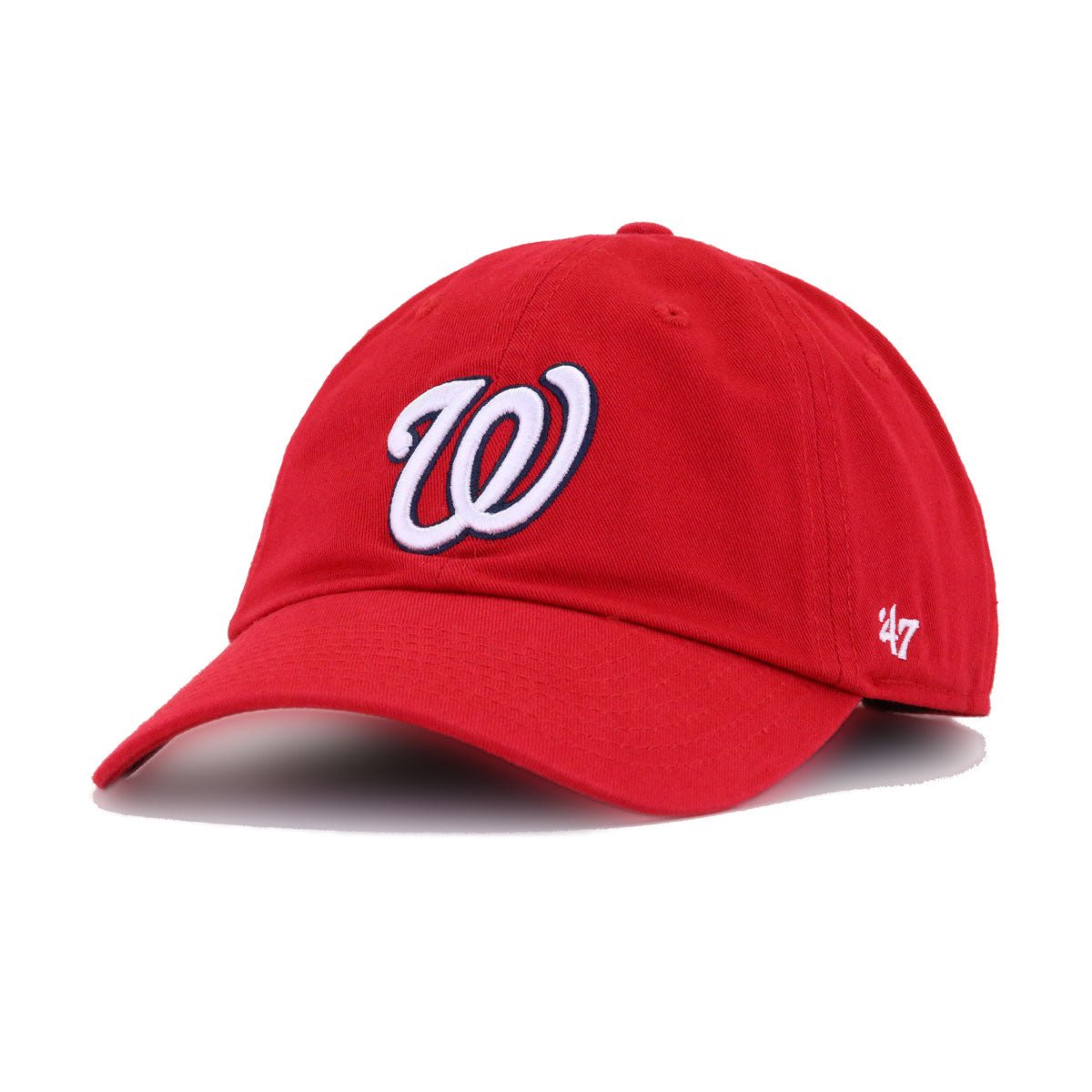Washington Nationals Scarlet 47 Brand Clean Up Dad Hat