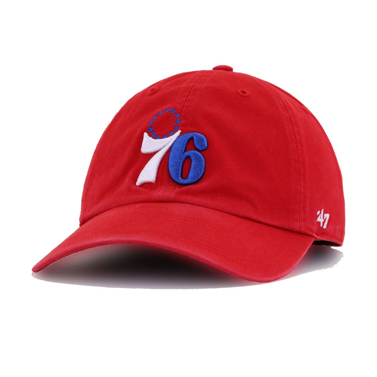 Philadelphia 76ers Front Door Red 47 Brand Clean Up Dad Hat