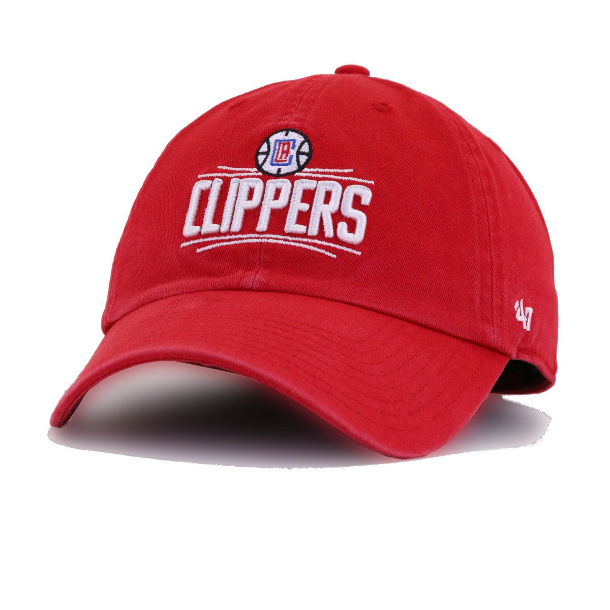 Los Angeles Clippers Front Door Red 47 Brand Clean Up Dad Hat