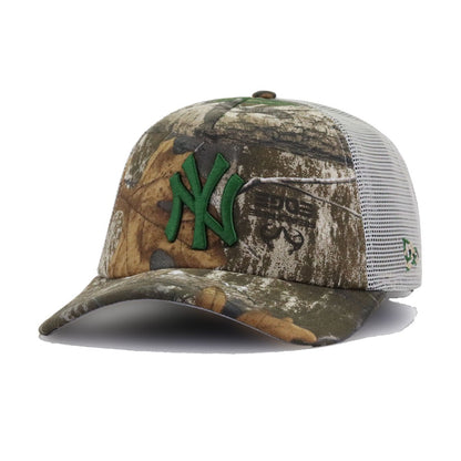 New York Yankees Real Tree Edge Camouflage Stone New Era 9Forty Soft Foam Trucker Snapback