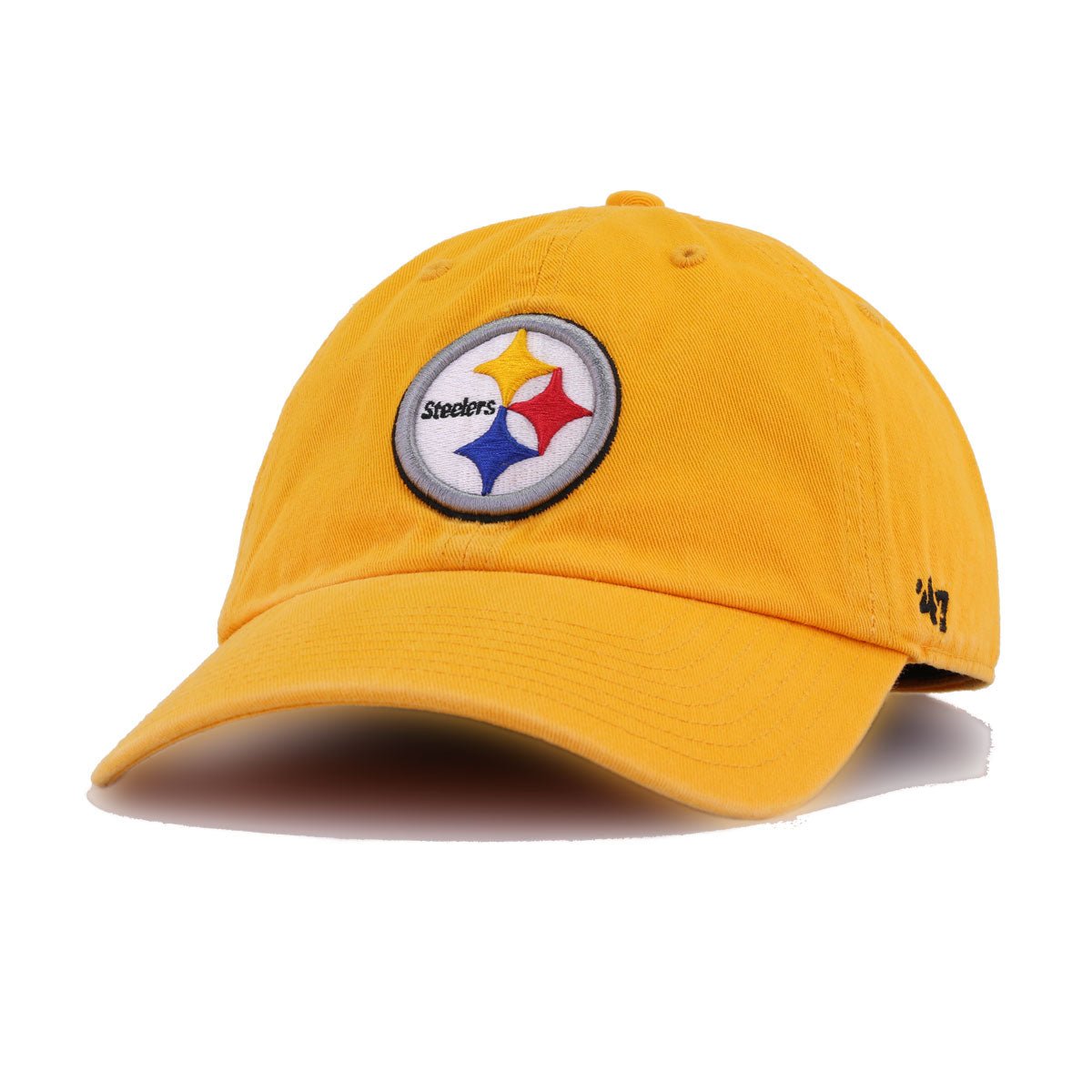 Pittsburgh Steelers Gold 47 Brand Clean Up Dad Hat