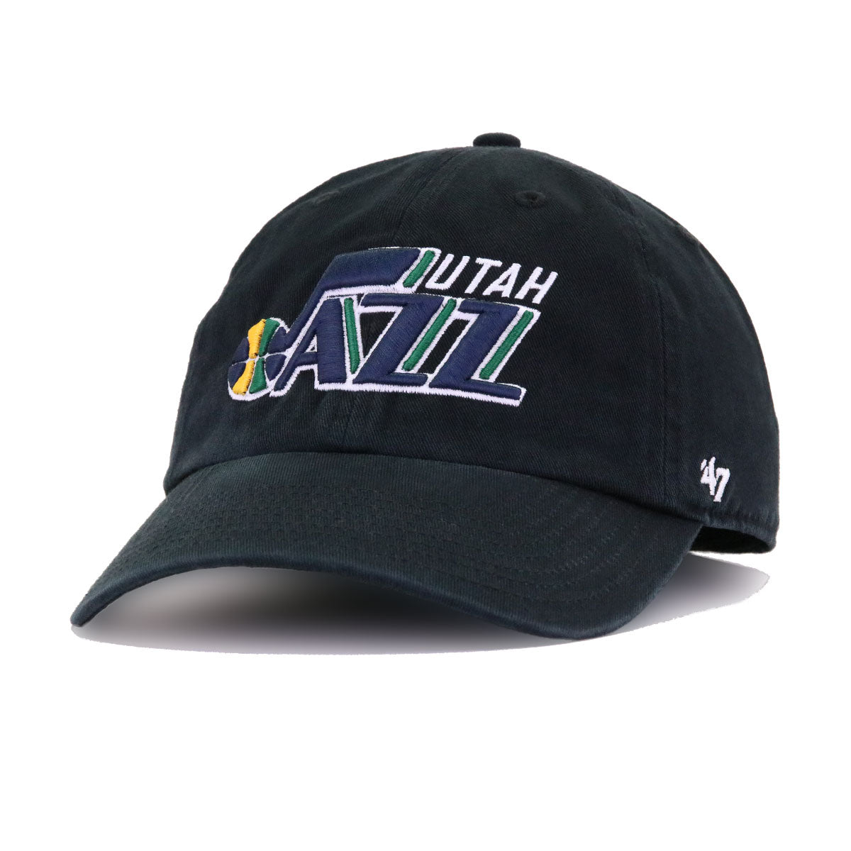 Utah Jazz Black 47 Brand Clean Up Dad Hat