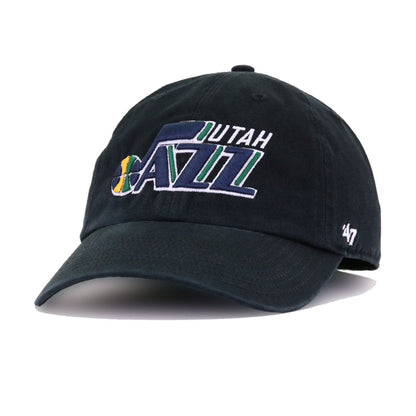 Utah Jazz Black 47 Brand Clean Up Dad Hat
