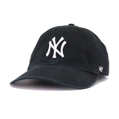 New York Yankees Black 47 Brand Clean Up Dad Hat