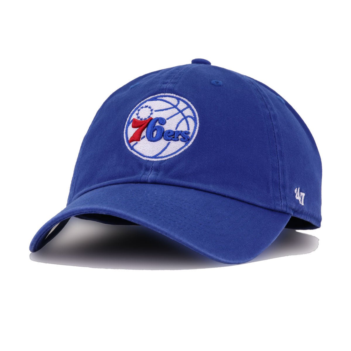 Philadelphia 76ers Dark Royal Blue 47 Brand Clean Up Dad Hat