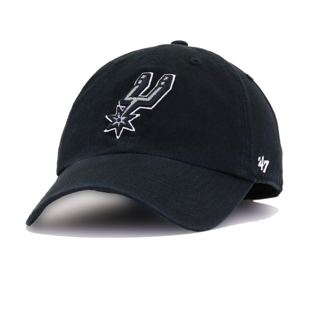 San Antonio Spurs Black 47 Brand Clean Up Dad Hat