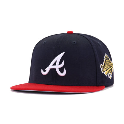 Atlanta Braves Navy Scarlet 1995 World Series Cooperstown New Era 59Fifty Fitted