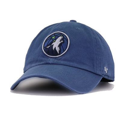 Minnesota Timberwolves Oceanside Blue 47 Brand Clean Up Dad Hat