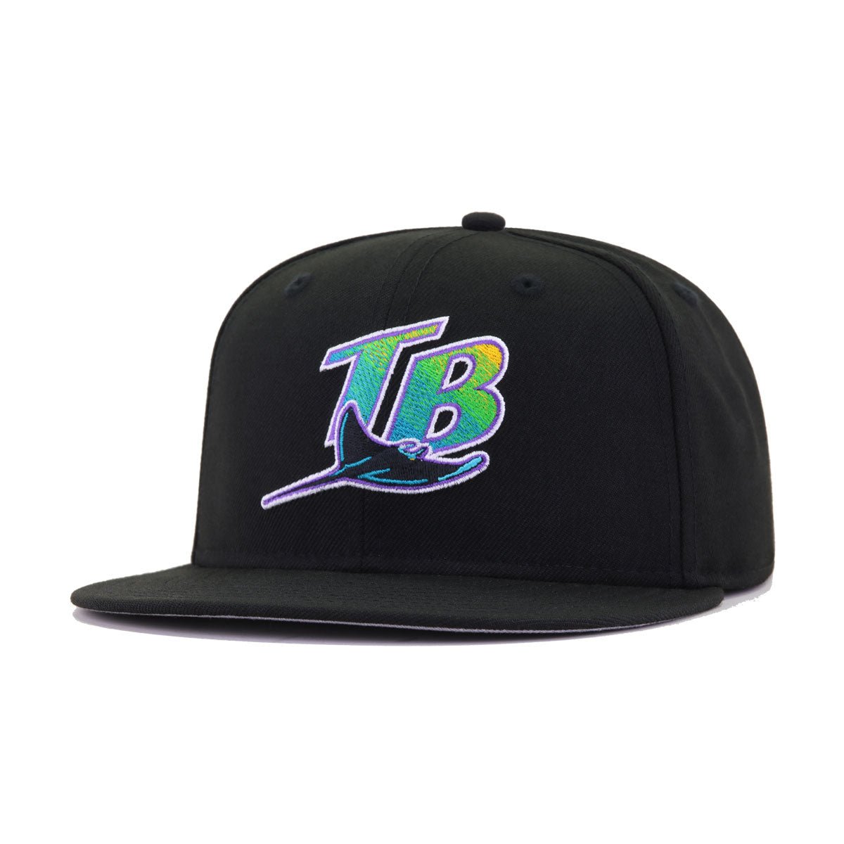 Tampa Bay Rays Black Cooperstown AC New Era 59Fifty Fitted