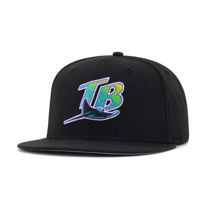 Tampa Bay Rays Black Cooperstown AC New Era 59Fifty Fitted