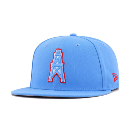 Houston Oilers Radiant Blue New Era 59Fifty Fitted