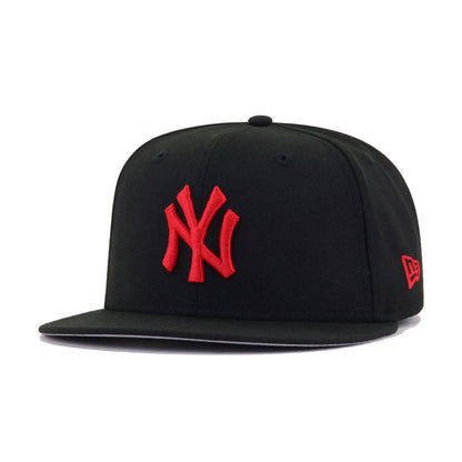 New York Yankees Black Radiant Red Logo New Era 59Fifty Fitted