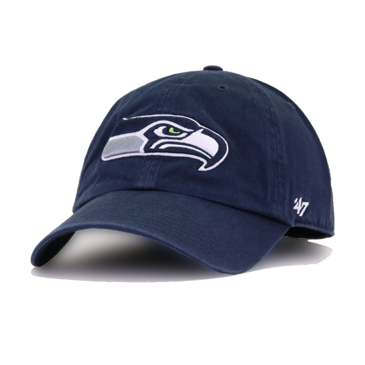 Seattle Seahawks Navy 47 Brand Clean Up Dad Hat