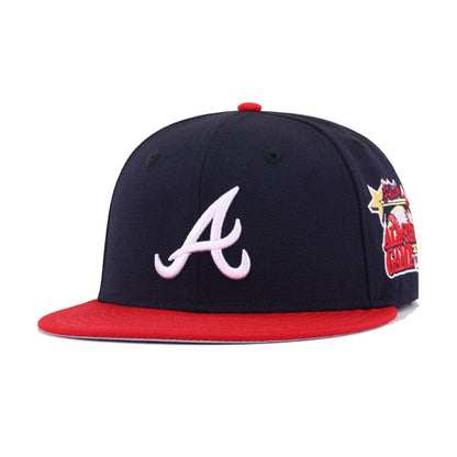 Atlanta Braves Navy Scarlet 2000 All Star Game Cooperstown New Era 59Fifty Fitted