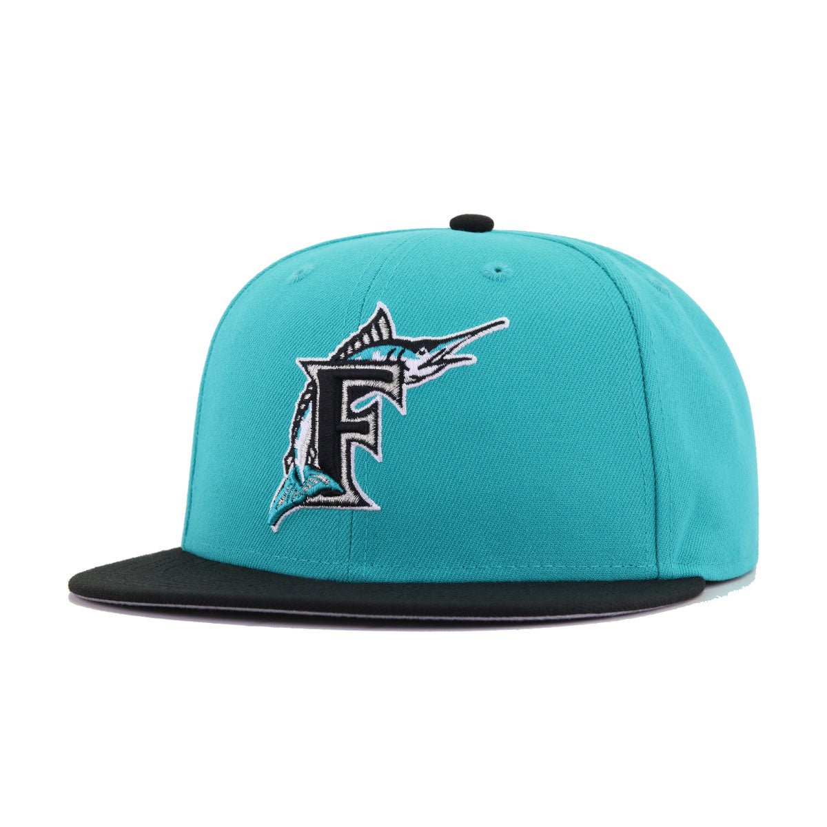 Florida Marlins Teal Black Cooperstown AC New Era 59Fifty Fitted