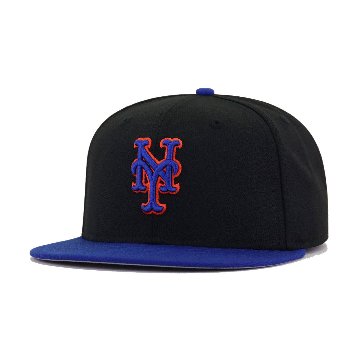 New York Mets Black Light Royal Blue Cooperstown AC New Era 59Fifty Fitted