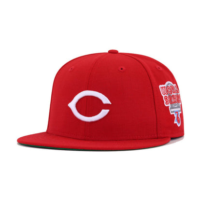 Cincinnati Reds Scarlet 1976 World Series Cooperstown Green Bottom New Era 59Fifty Fitted