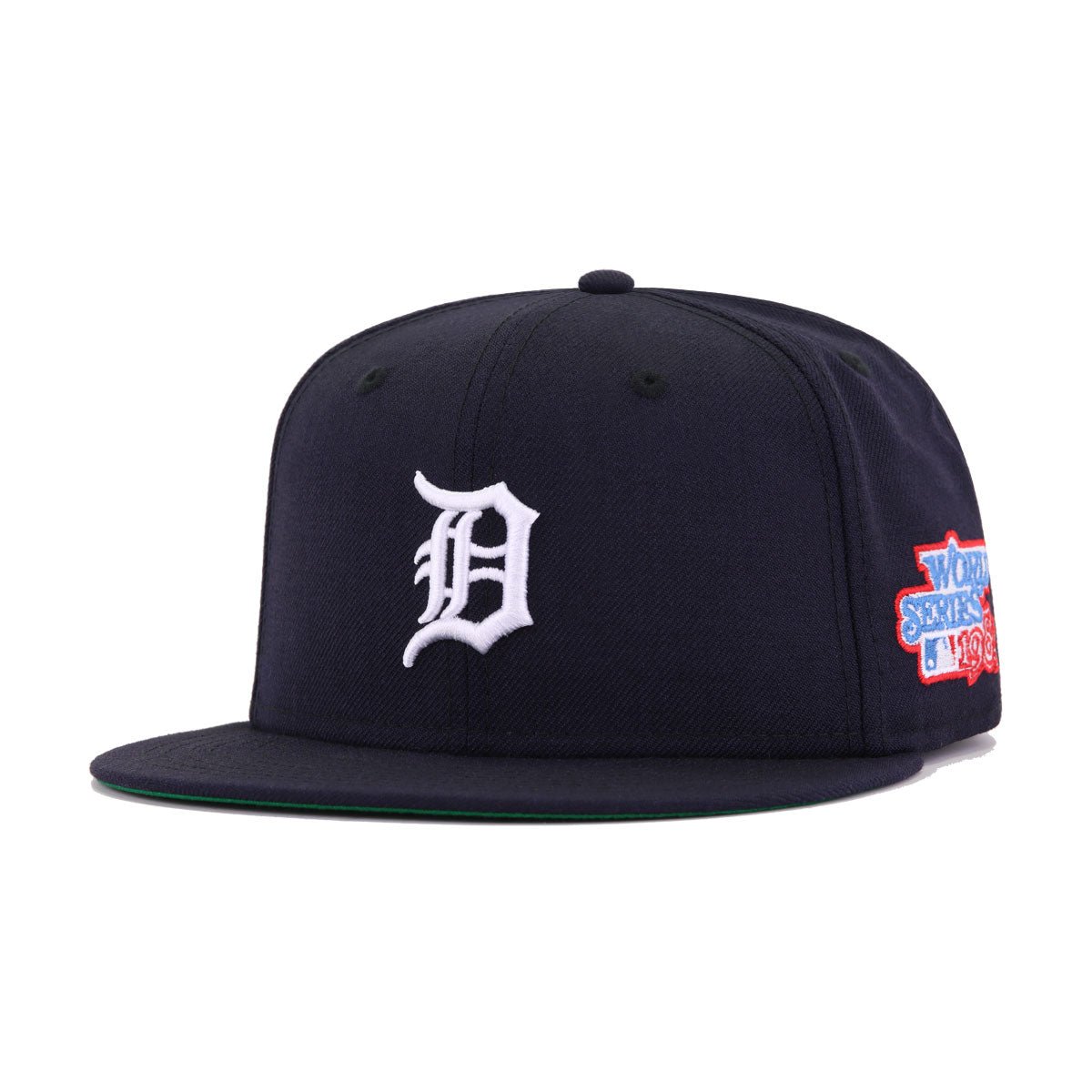 Detroit Tigers Navy 1984 World Series Cooperstown Green Bottom New Era 59Fifty Fitted