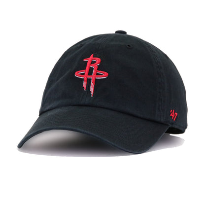 Houston Rockets Black 47 Brand Clean Up Dad Hat