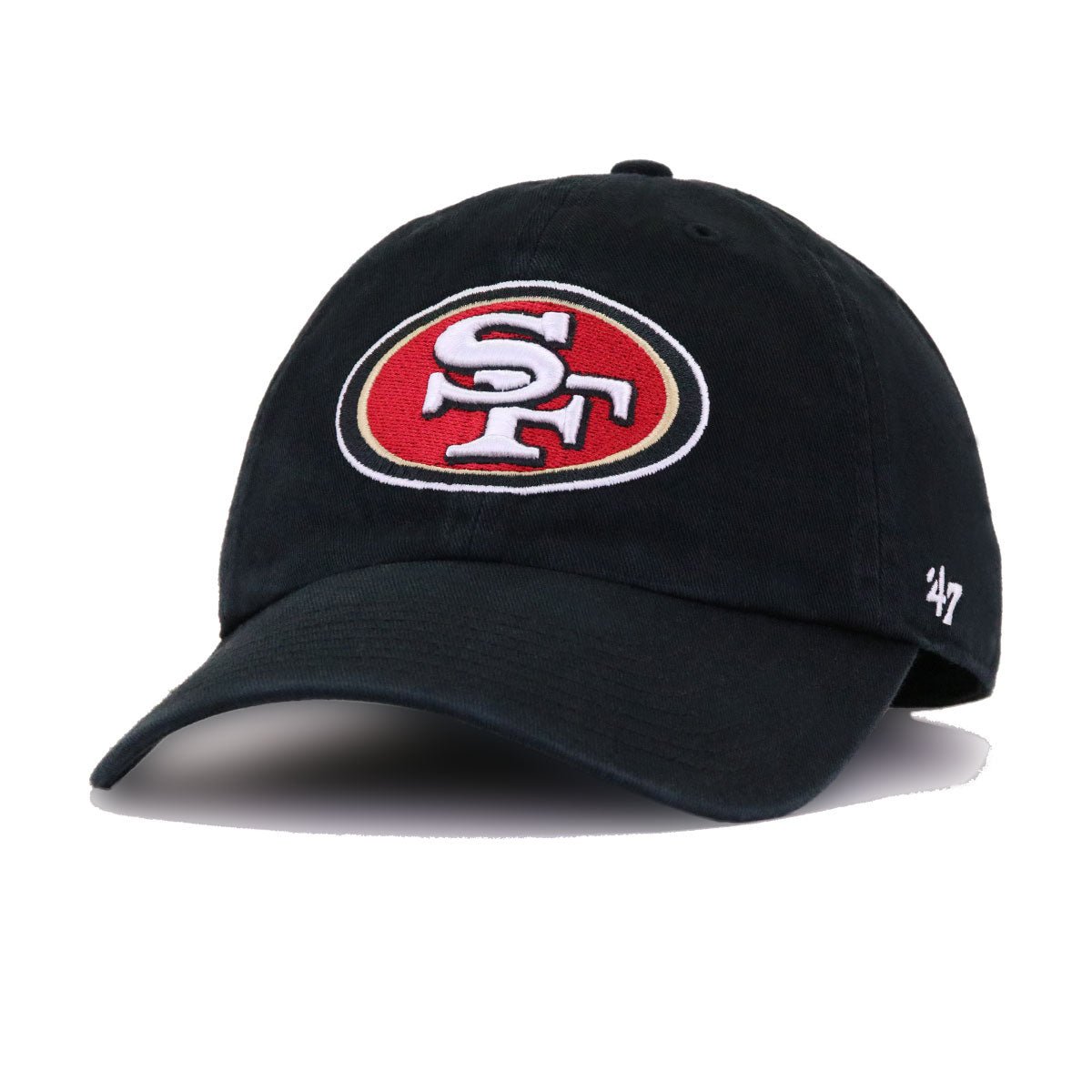 San Francisco 49ers Black 47 Brand Clean Up Dad Hat