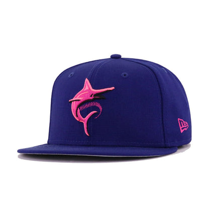 Miami Marlins Dark Royal Blue Batting Practice New Era 59Fifty Fitted