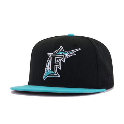 Florida Marlins Black Teal 1997 World Series New Era 59Fifty Fitted