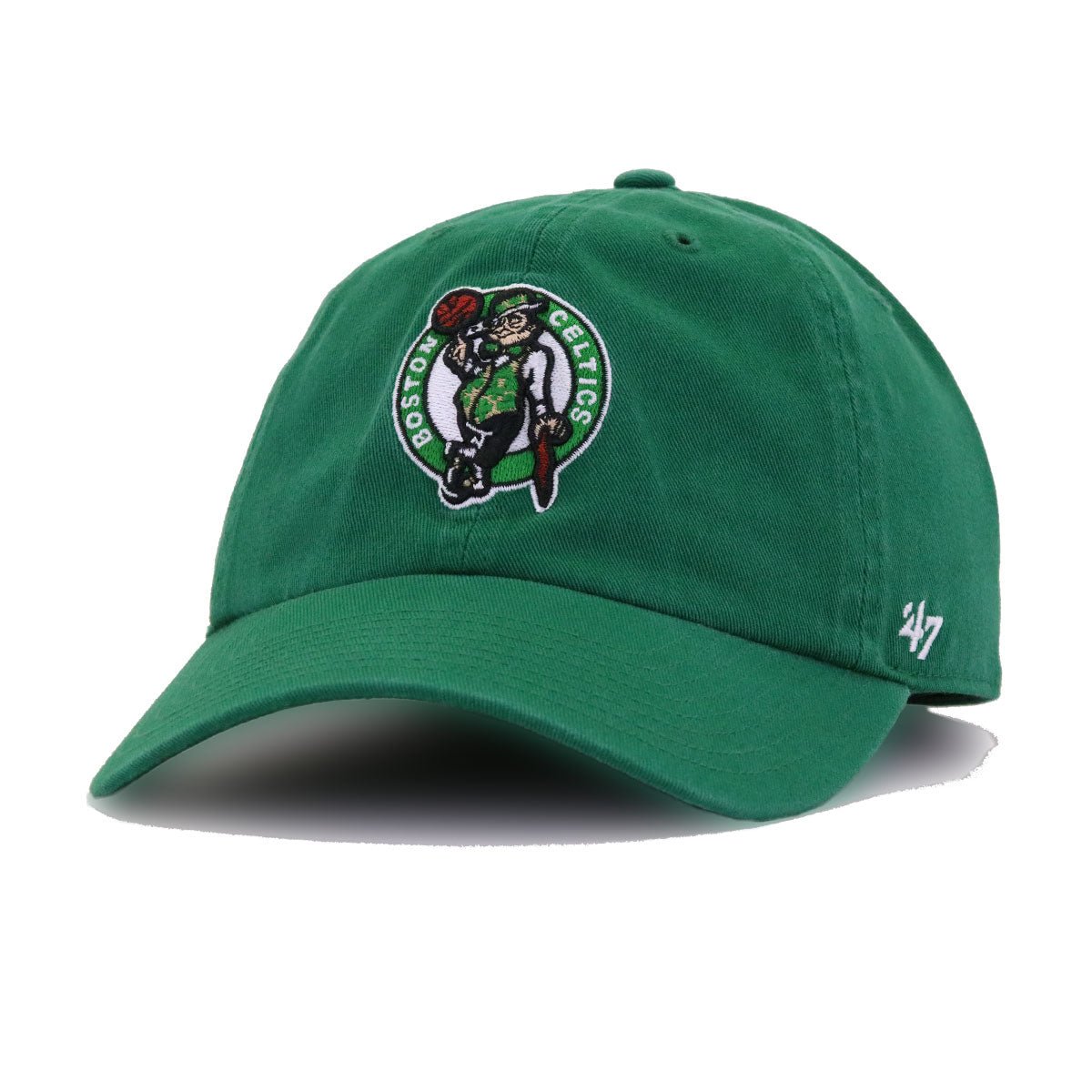 Boston Celtics Kelly Green 47 Brand Clean Up Dad Hat